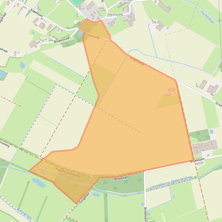 Kaart van postcodegebied 5438NX.