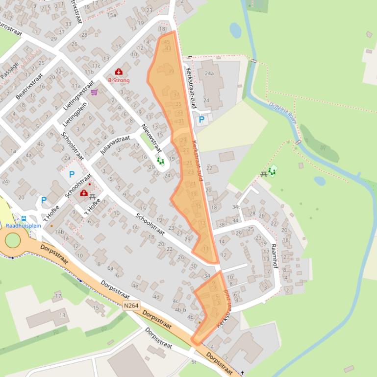 Kaart van postcodegebied 5441AJ.