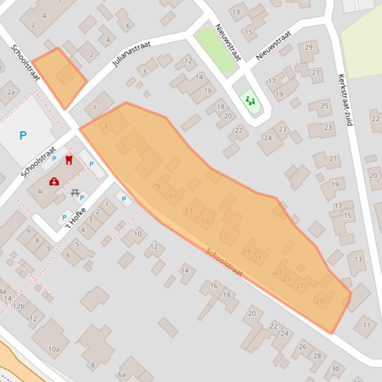 Kaart van postcodegebied 5441AL.