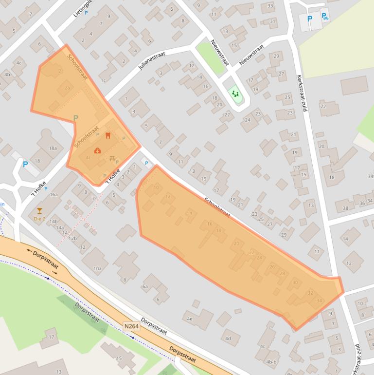 Kaart van postcodegebied 5441AM.