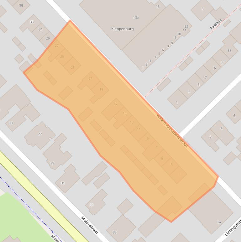 Kaart van postcodegebied 5441AT.