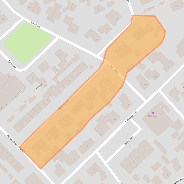 Kaart van postcodegebied 5441AZ.