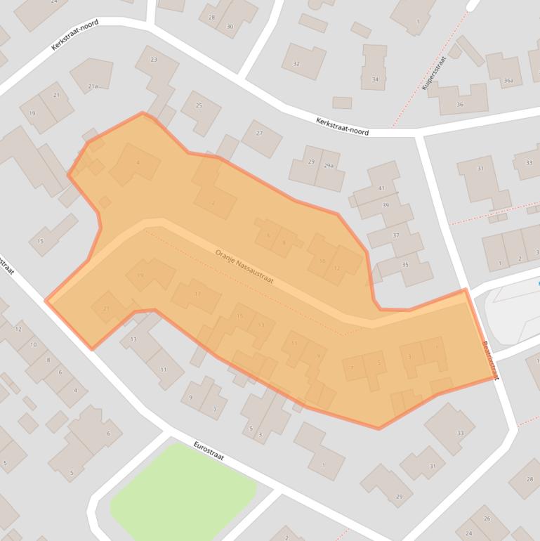 Kaart van postcodegebied 5441BA.