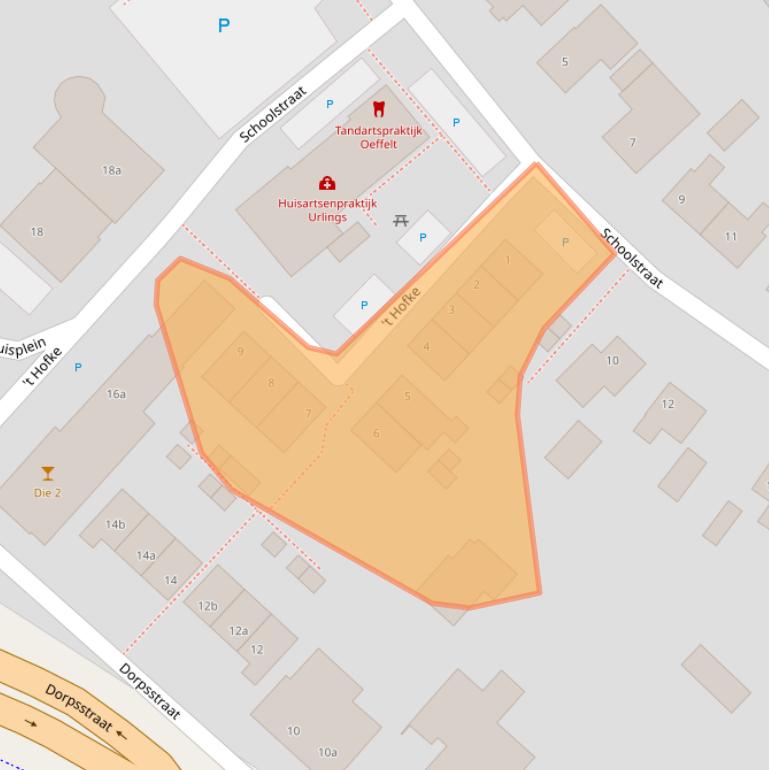 Kaart van postcodegebied 5441BZ.