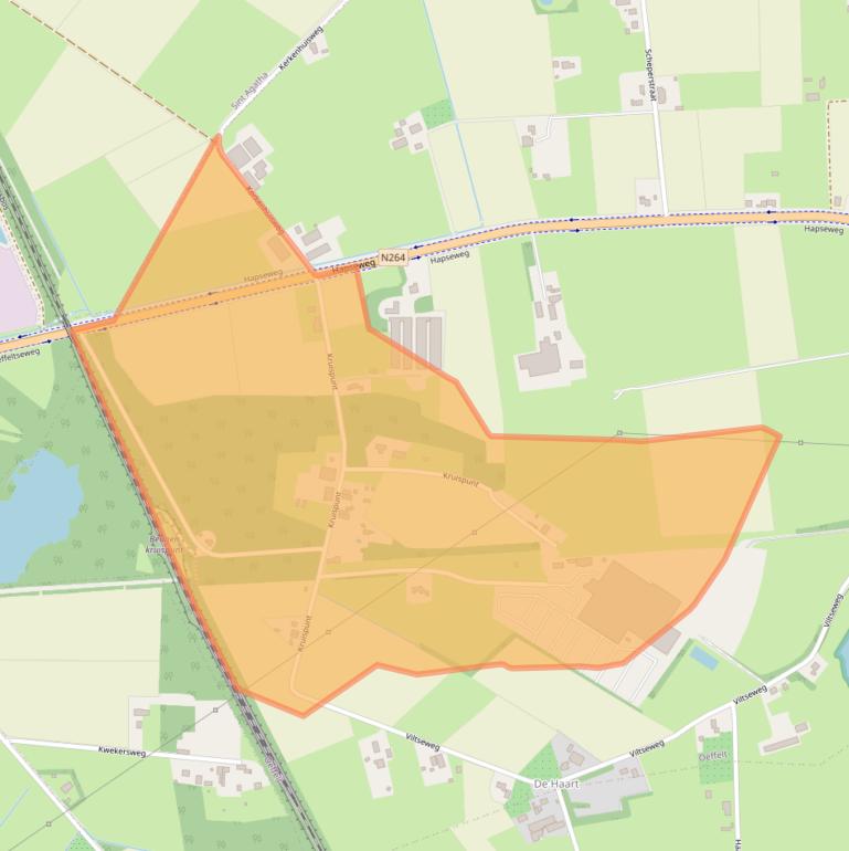 Kaart van postcodegebied 5441PB.