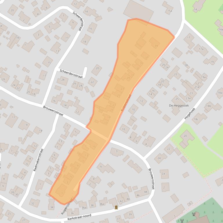 Kaart van postcodegebied 5441XK.