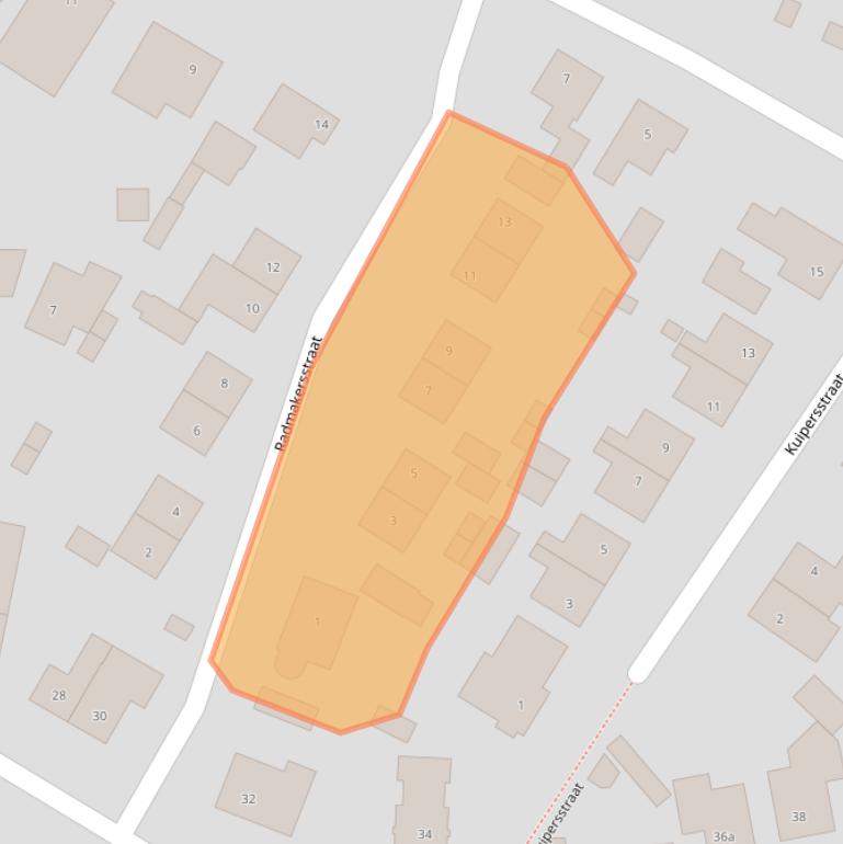 Kaart van postcodegebied 5441XP.