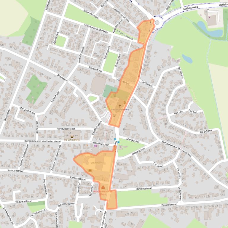 Kaart van postcodegebied 5443AA.