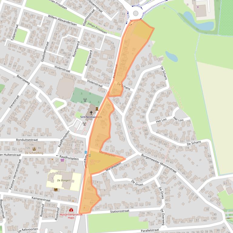 Kaart van postcodegebied 5443AB.