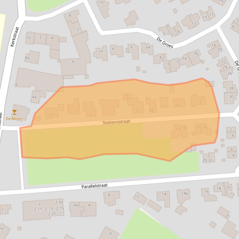 Kaart van postcodegebied 5443AD.