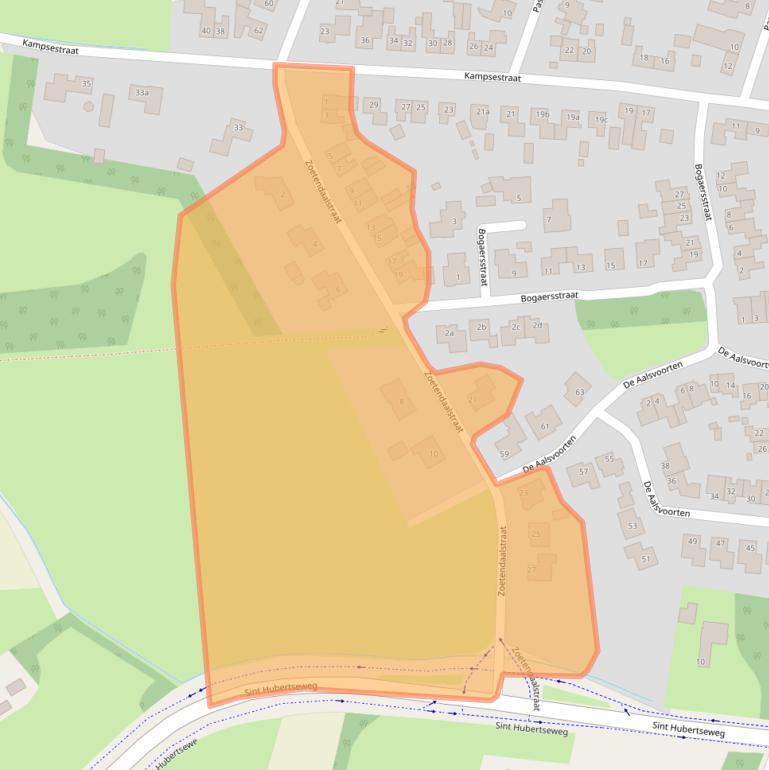 Kaart van postcodegebied 5443AM.