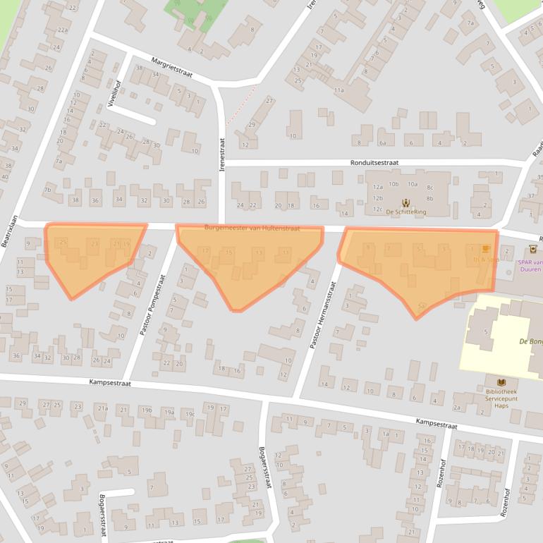 Kaart van postcodegebied 5443AP.
