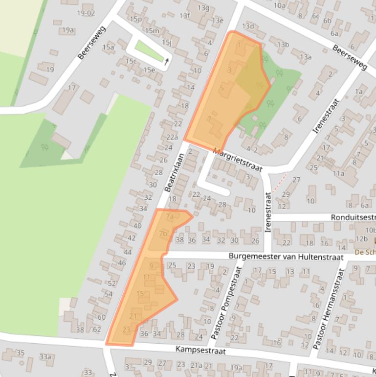 Kaart van postcodegebied 5443AV.