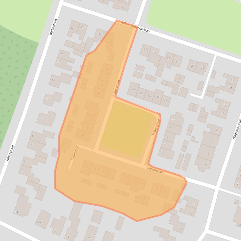 Kaart van postcodegebied 5443BP.