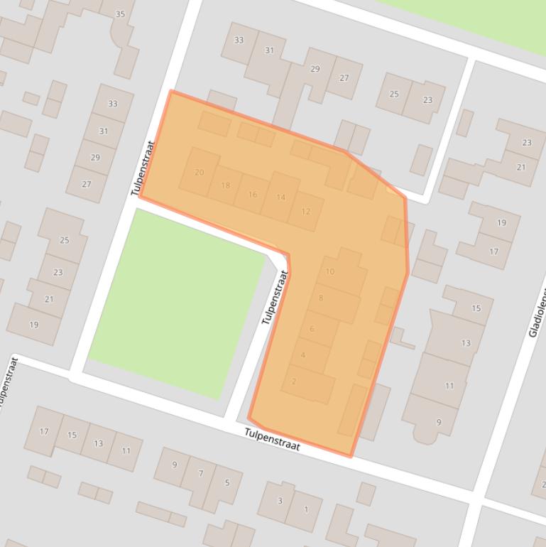 Kaart van postcodegebied 5443BR.