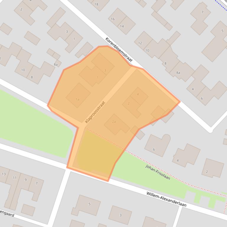 Kaart van postcodegebied 5443BW.