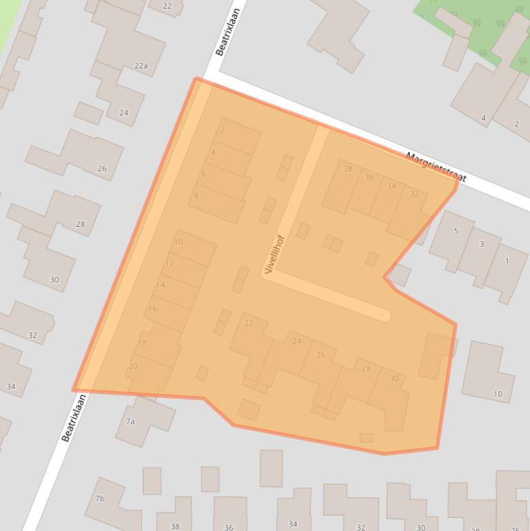 Kaart van postcodegebied 5443CC.