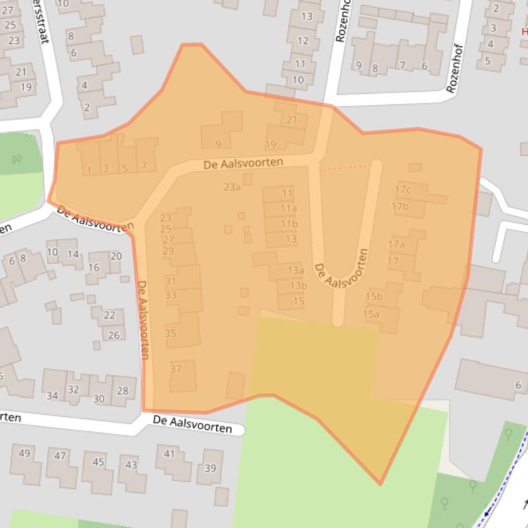 Kaart van postcodegebied 5443CD.