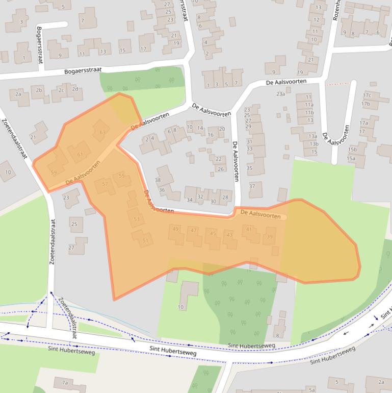 Kaart van postcodegebied 5443CE.