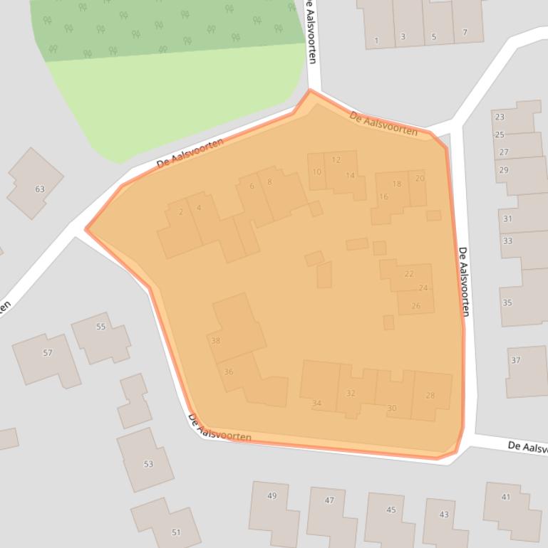 Kaart van postcodegebied 5443CG.