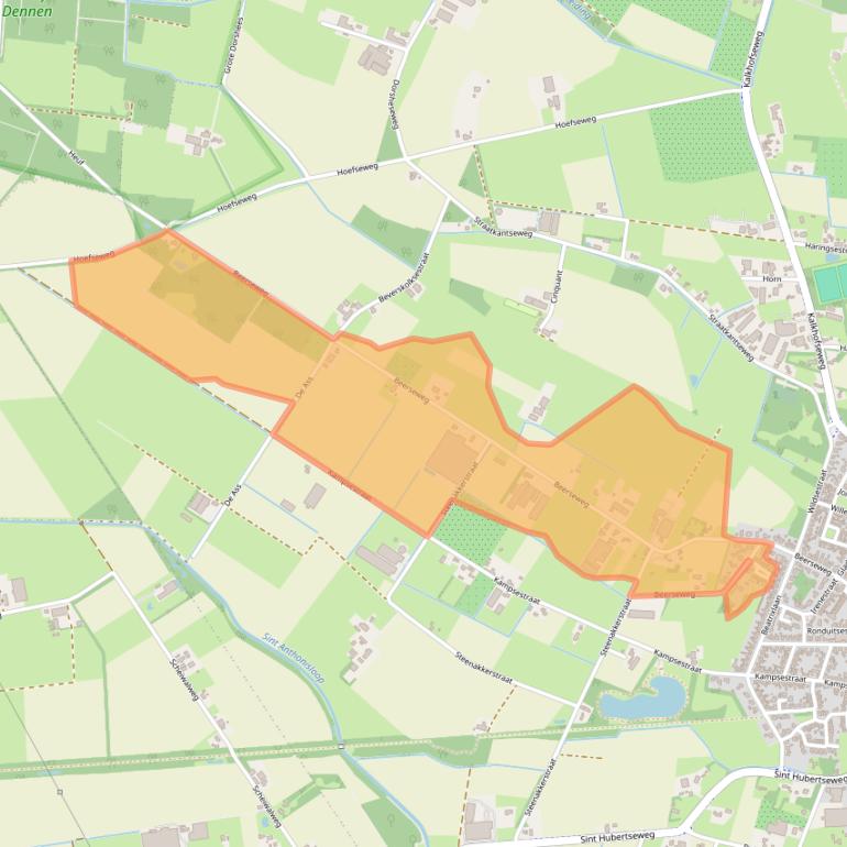 Kaart van postcodegebied 5443NL.