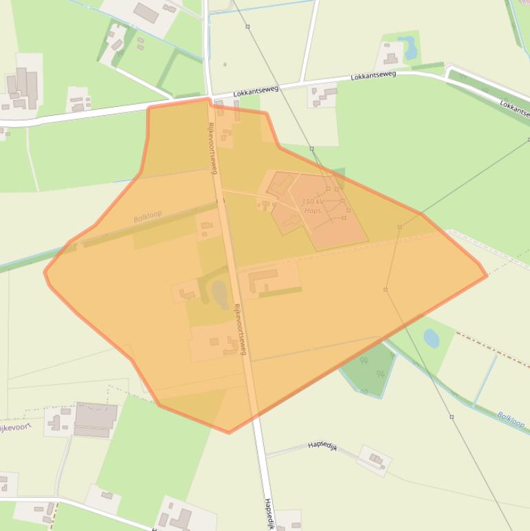 Kaart van postcodegebied 5443PG.