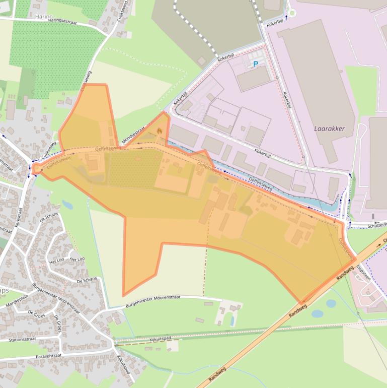 Kaart van postcodegebied 5443PJ.