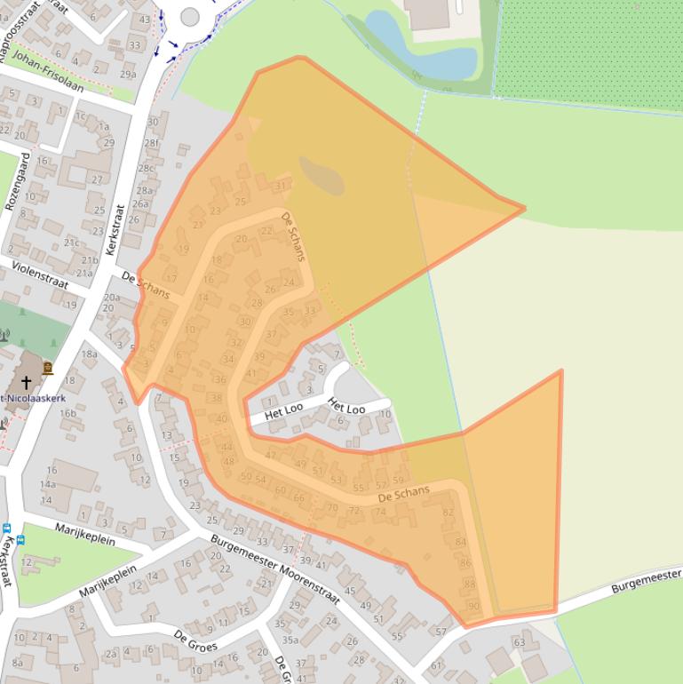 Kaart van postcodegebied 5443PT.