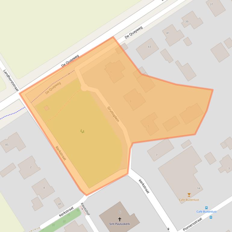 Kaart van postcodegebied 5445AK.