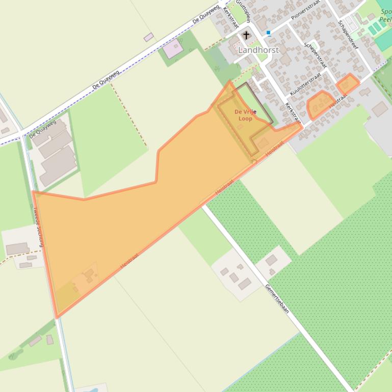 Kaart van postcodegebied 5445AR.