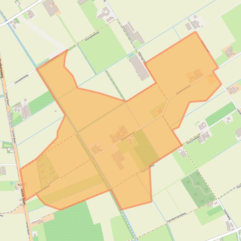 Kaart van postcodegebied 5445NH.