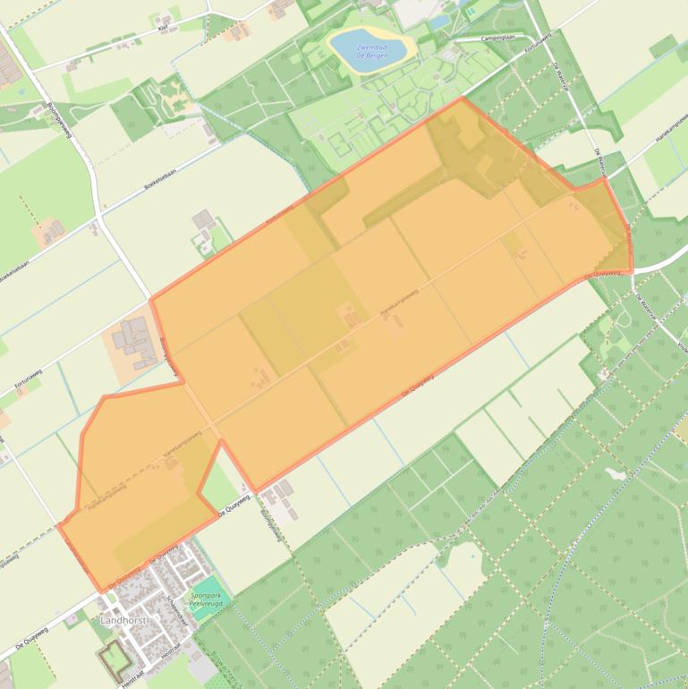 Kaart van postcodegebied 5445NN.