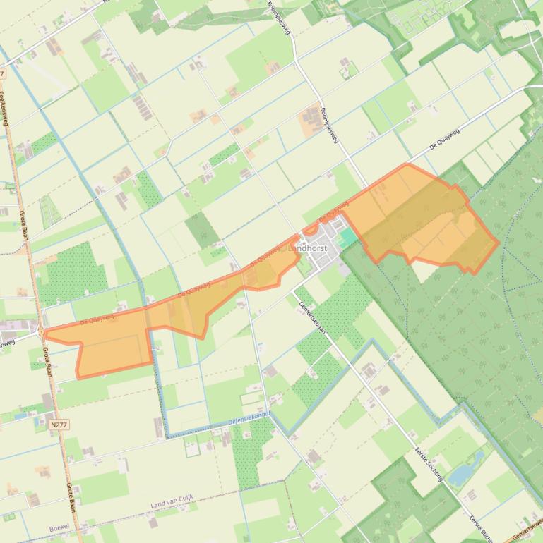 Kaart van postcodegebied 5445NP.