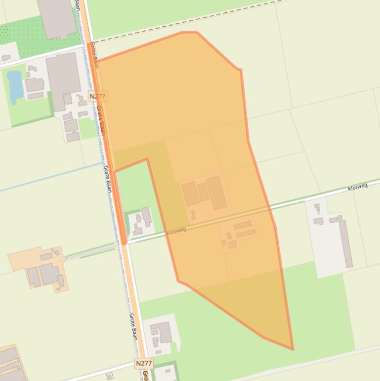 Kaart van postcodegebied 5445PB.