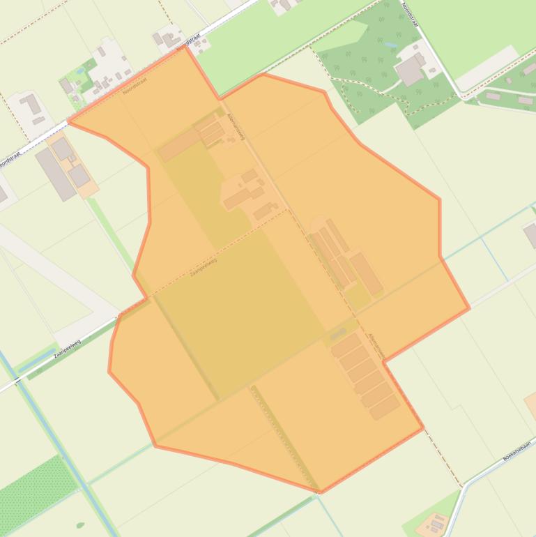 Kaart van postcodegebied 5445RB.