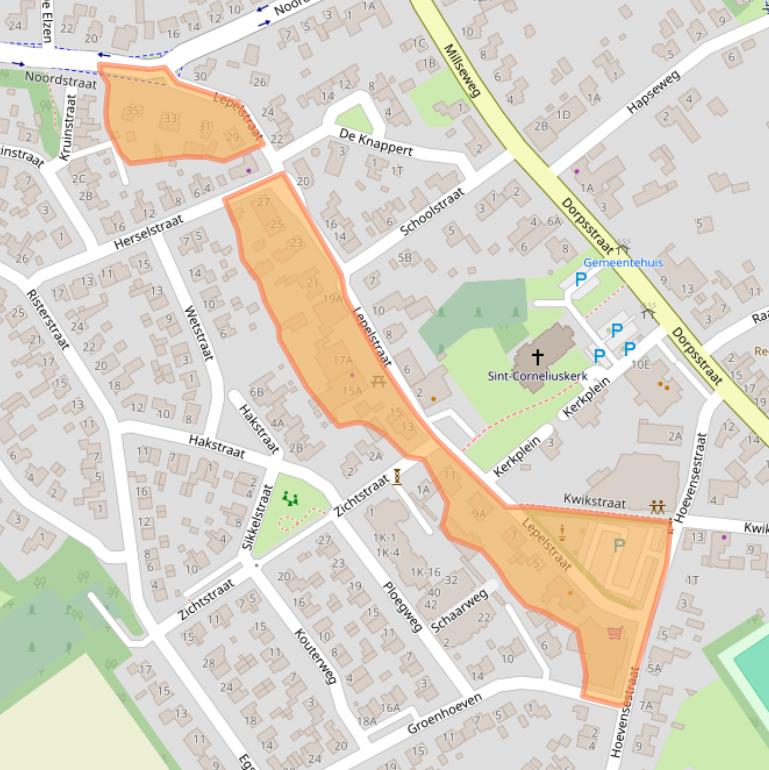 Kaart van postcodegebied 5446AG.