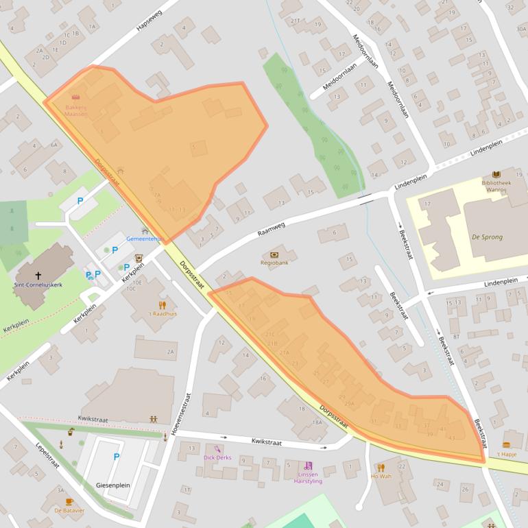 Kaart van postcodegebied 5446AM.