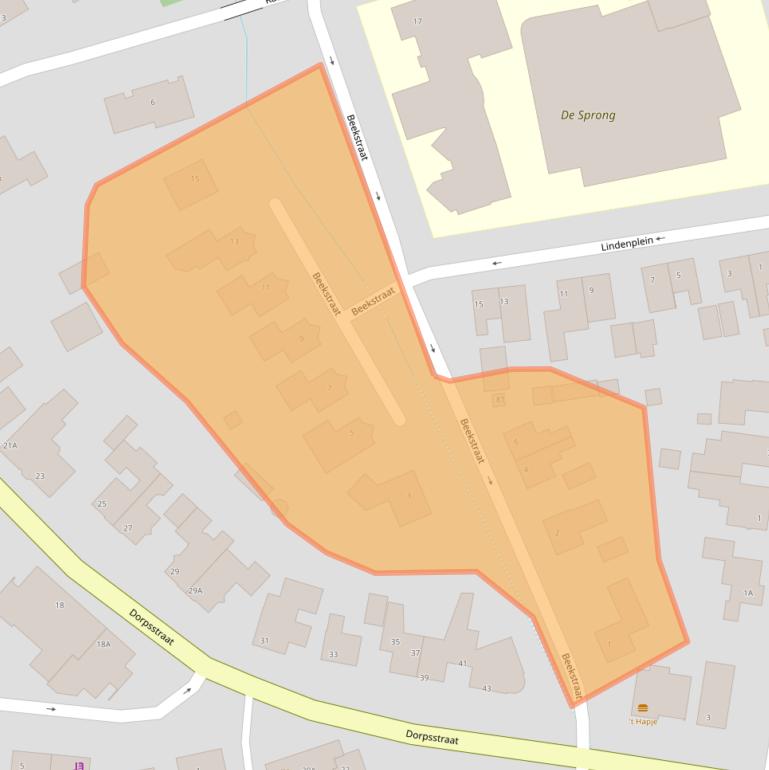 Kaart van postcodegebied 5446AW.