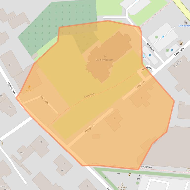 Kaart van postcodegebied 5446AX.