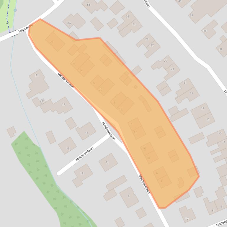 Kaart van postcodegebied 5446BH.