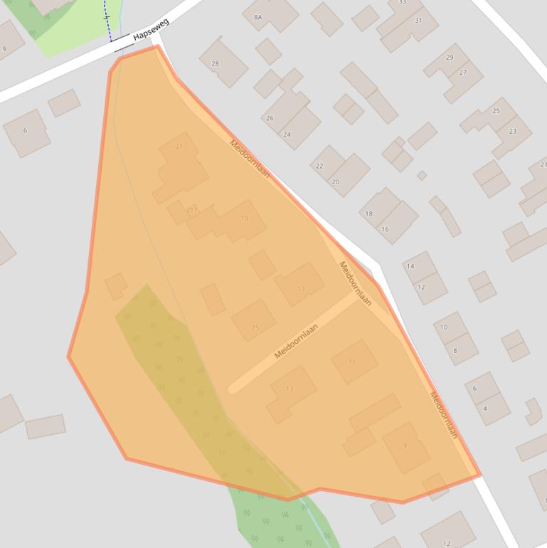 Kaart van postcodegebied 5446BJ.