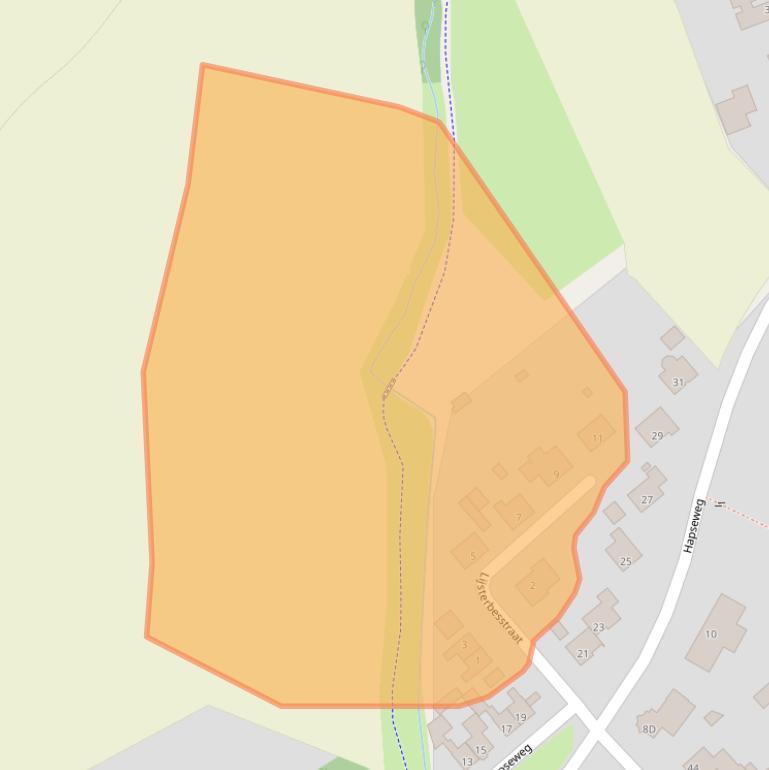 Kaart van postcodegebied 5446BK.