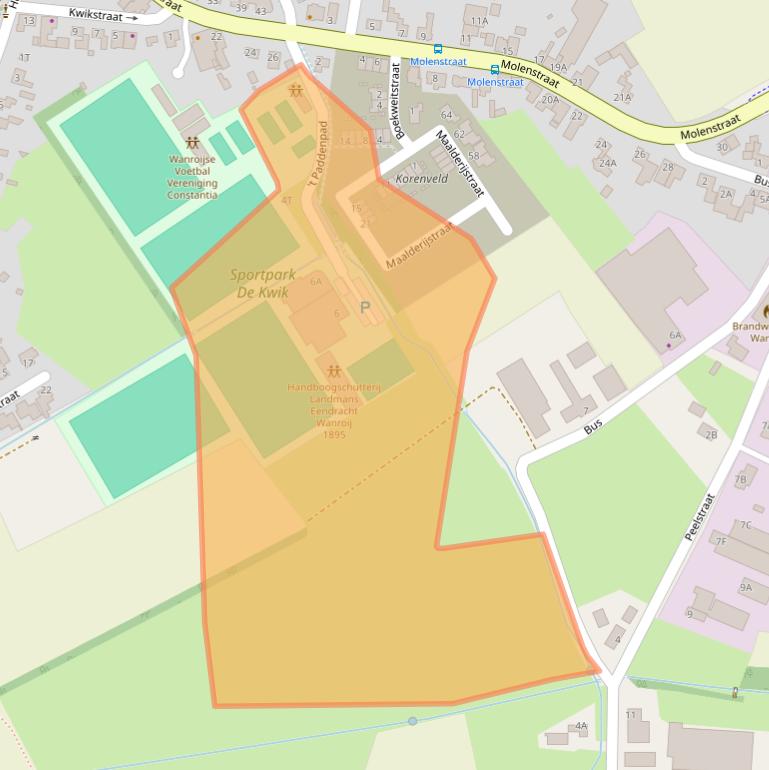 Kaart van postcodegebied 5446BZ.