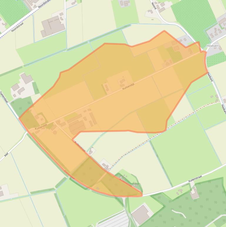 Kaart van postcodegebied 5446PB.