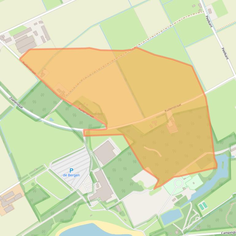 Kaart van postcodegebied 5446PD.