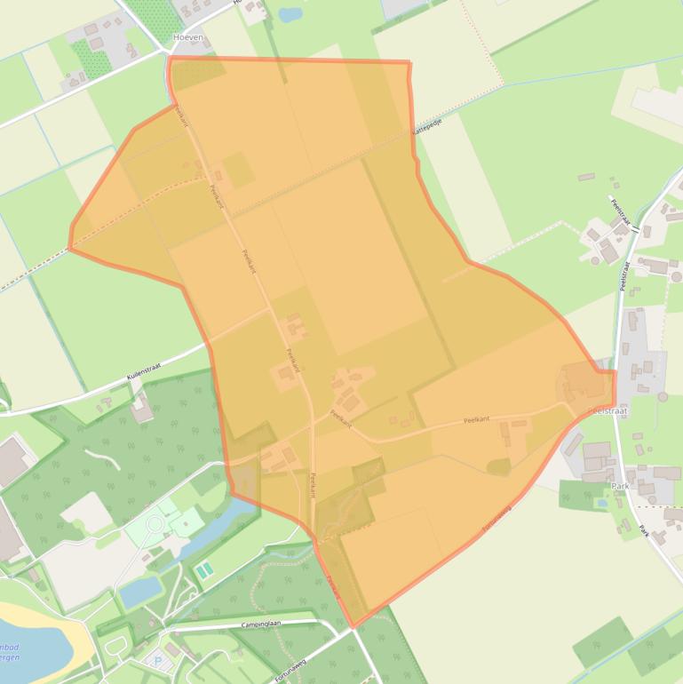 Kaart van postcodegebied 5446PE.