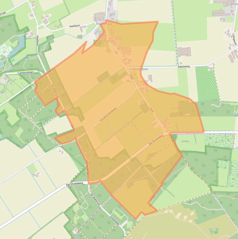 Kaart van postcodegebied 5446PH.