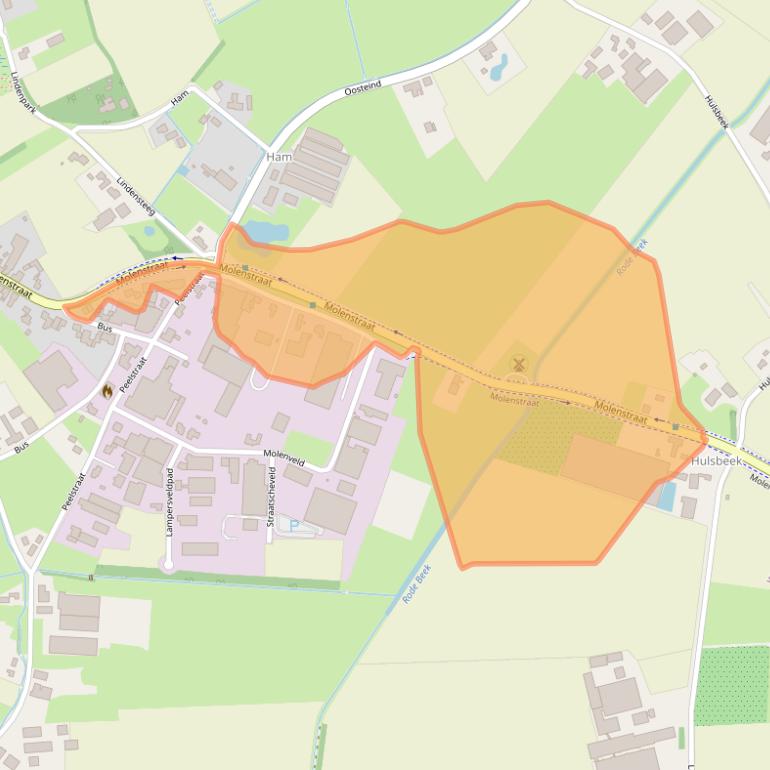 Kaart van postcodegebied 5446PL.