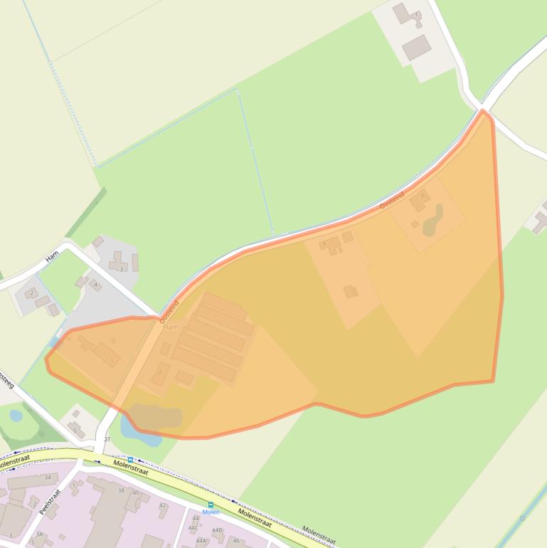 Kaart van postcodegebied 5446PM.