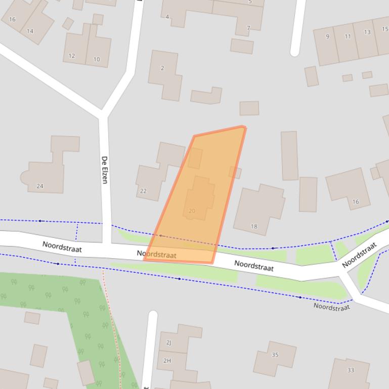 Kaart van postcodegebied 5446RB.